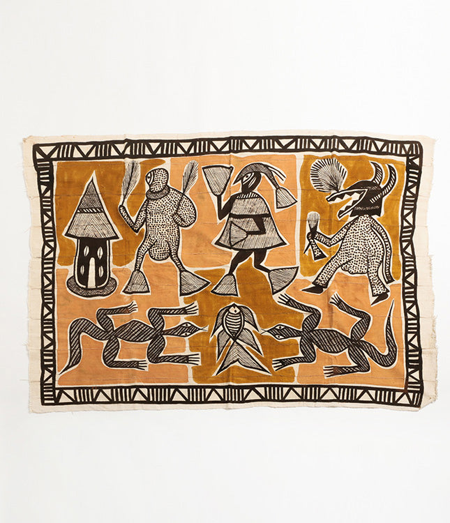撮影用・展示会用のレンタル商品 セヌフォ族の伝統的な手書き絵布